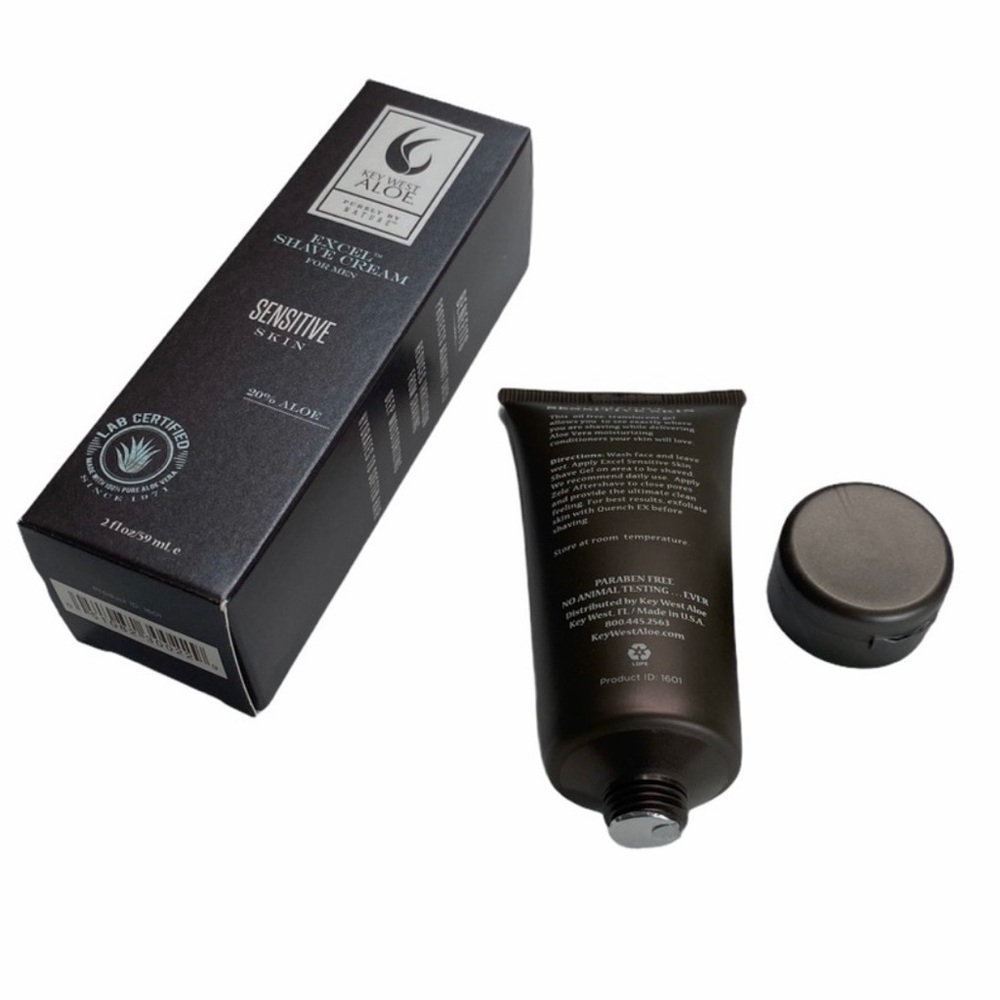 new Key West Aloe ✵ Excel Luxury Shave Cream ✵ Sensitive Skin ✵ Sealed in Box ✵ - Picture 3 of 11